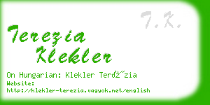 terezia klekler business card